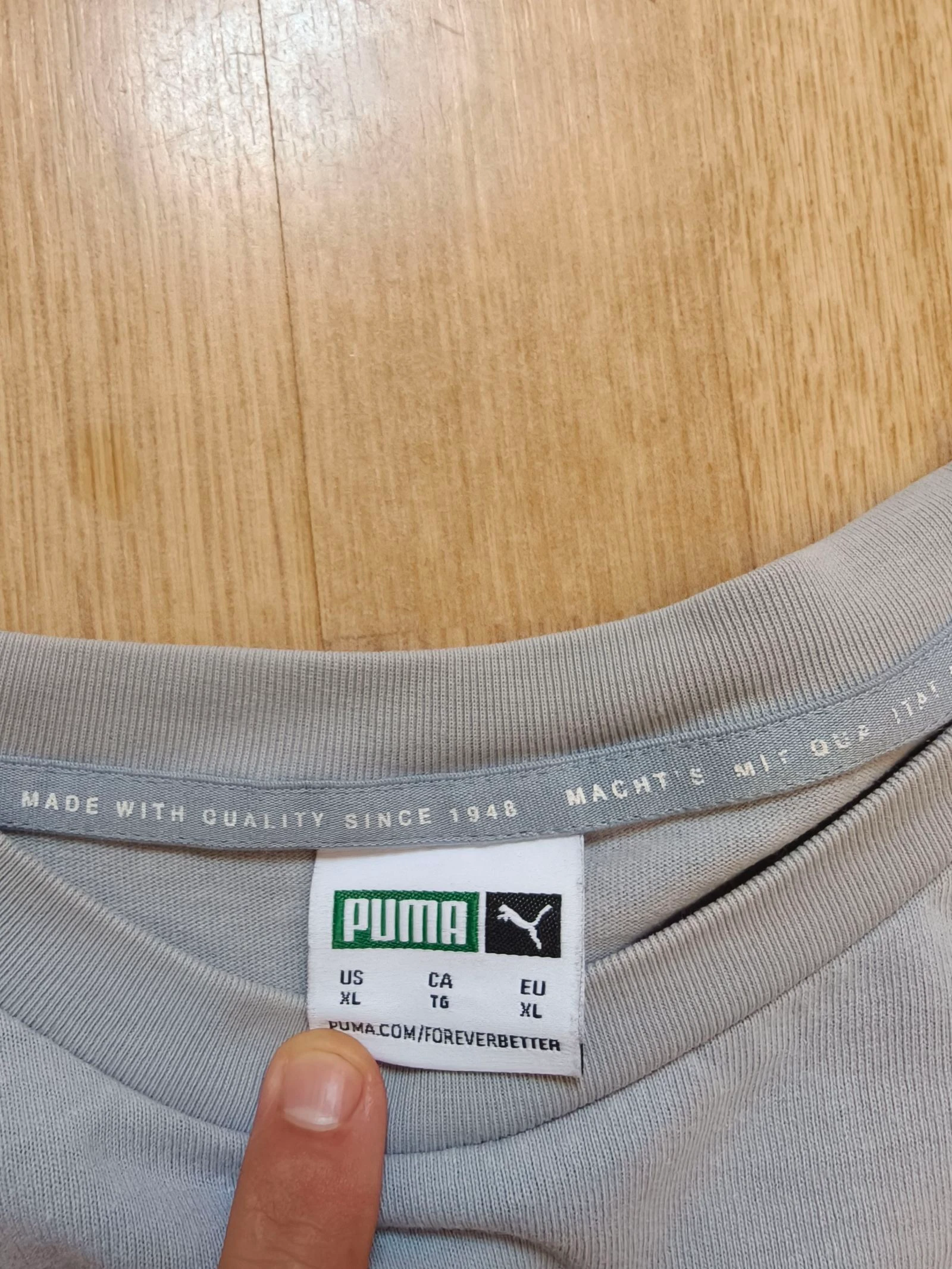 T-shirt gris Puma taille XL original – photo 2